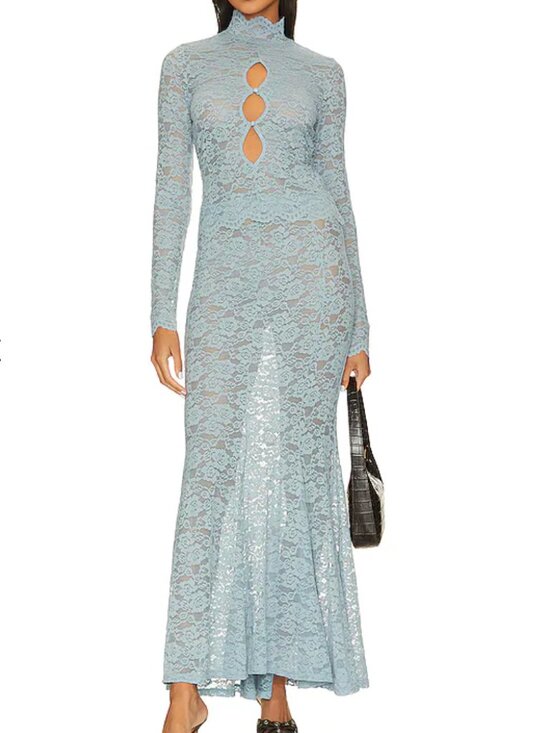 LPA Dresses & Skirts - LPA Serafina Lace Top & Maxi Skirt Set Size L Blue